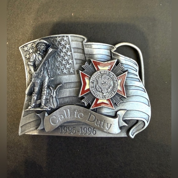 Vfw belt buckle - Gem VFW Call To Duty Belt Buckle 1995 1996 Limited Edition Numbered 1245 of 5000